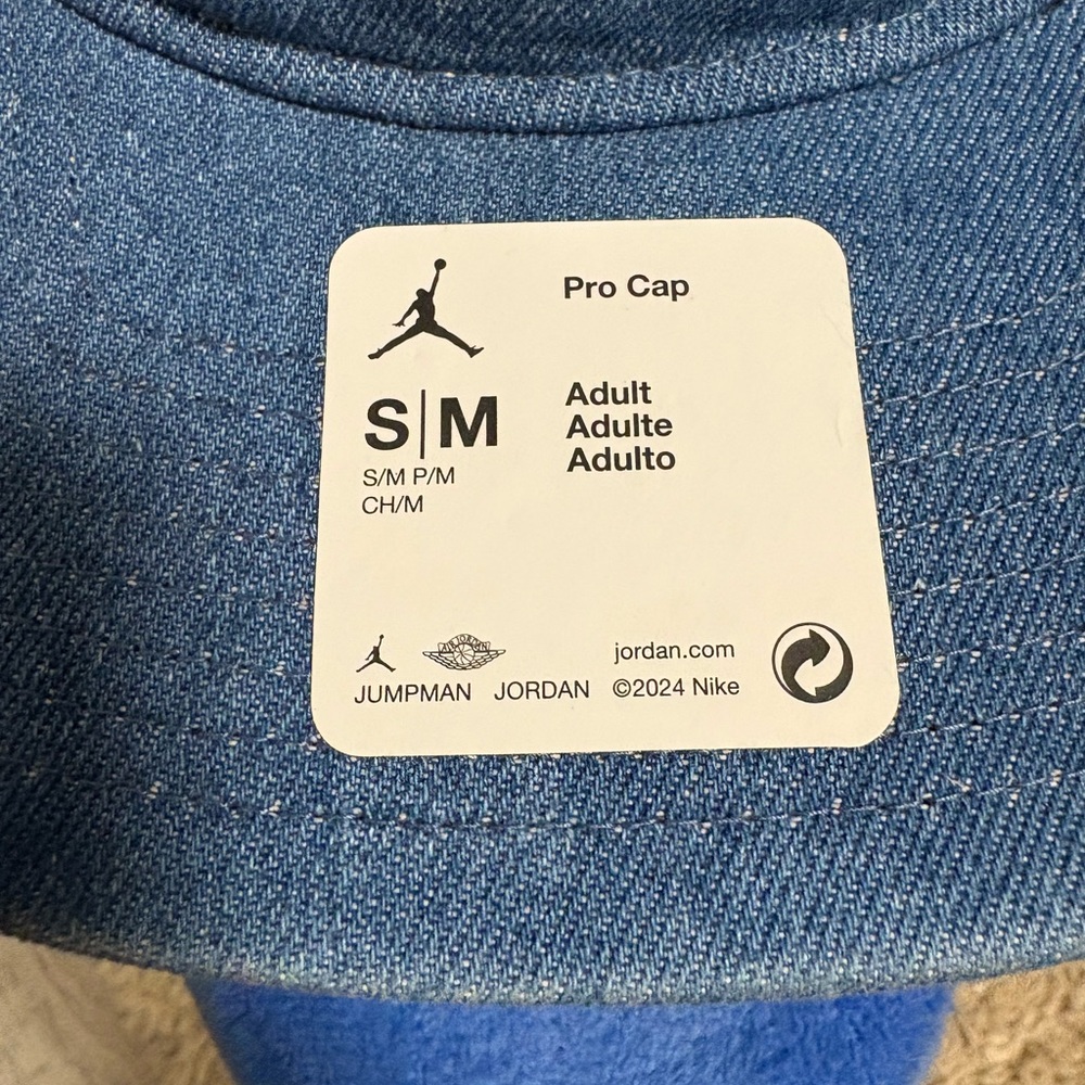 Jordan Denim Blue Cap with White Logo - Picture 7 of 8